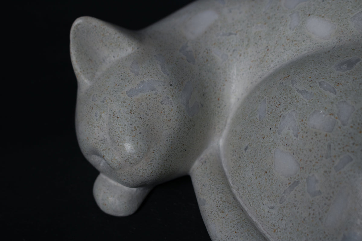 The Curly Cat terrazzo doorstop. 